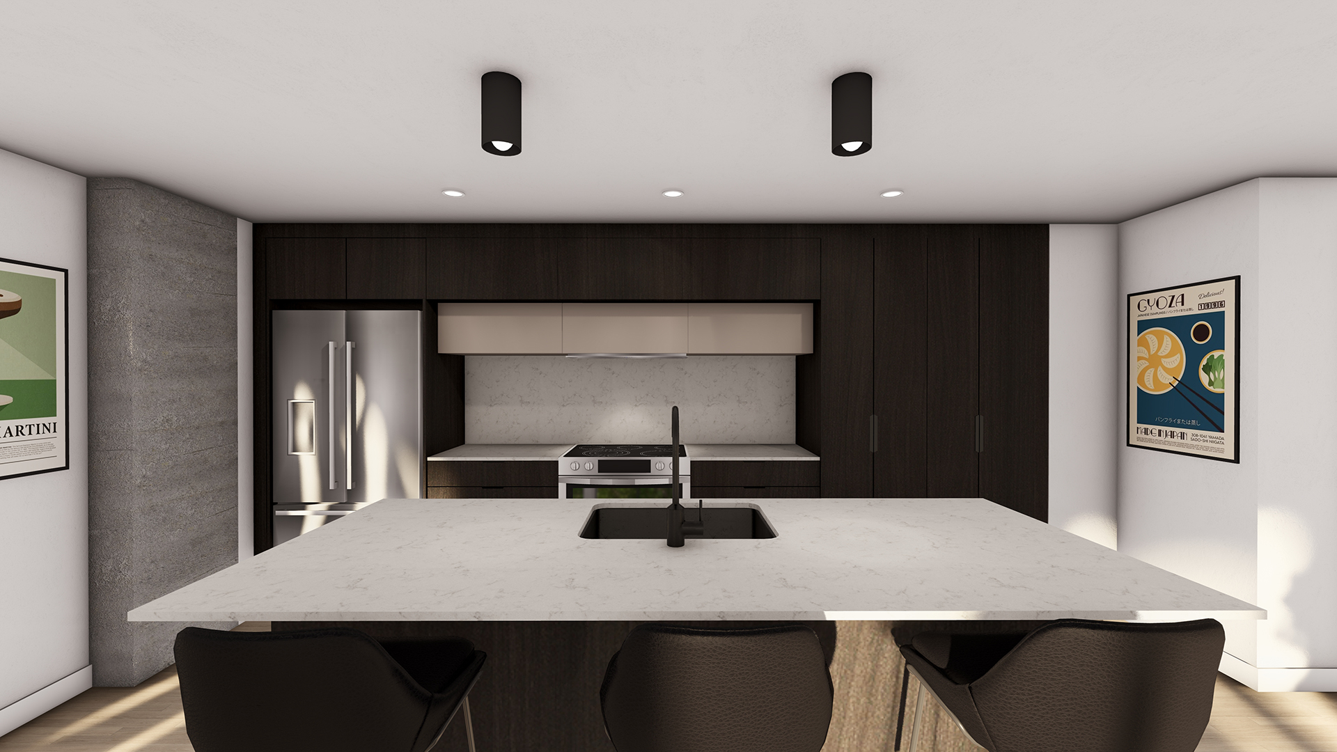 Logement foncé