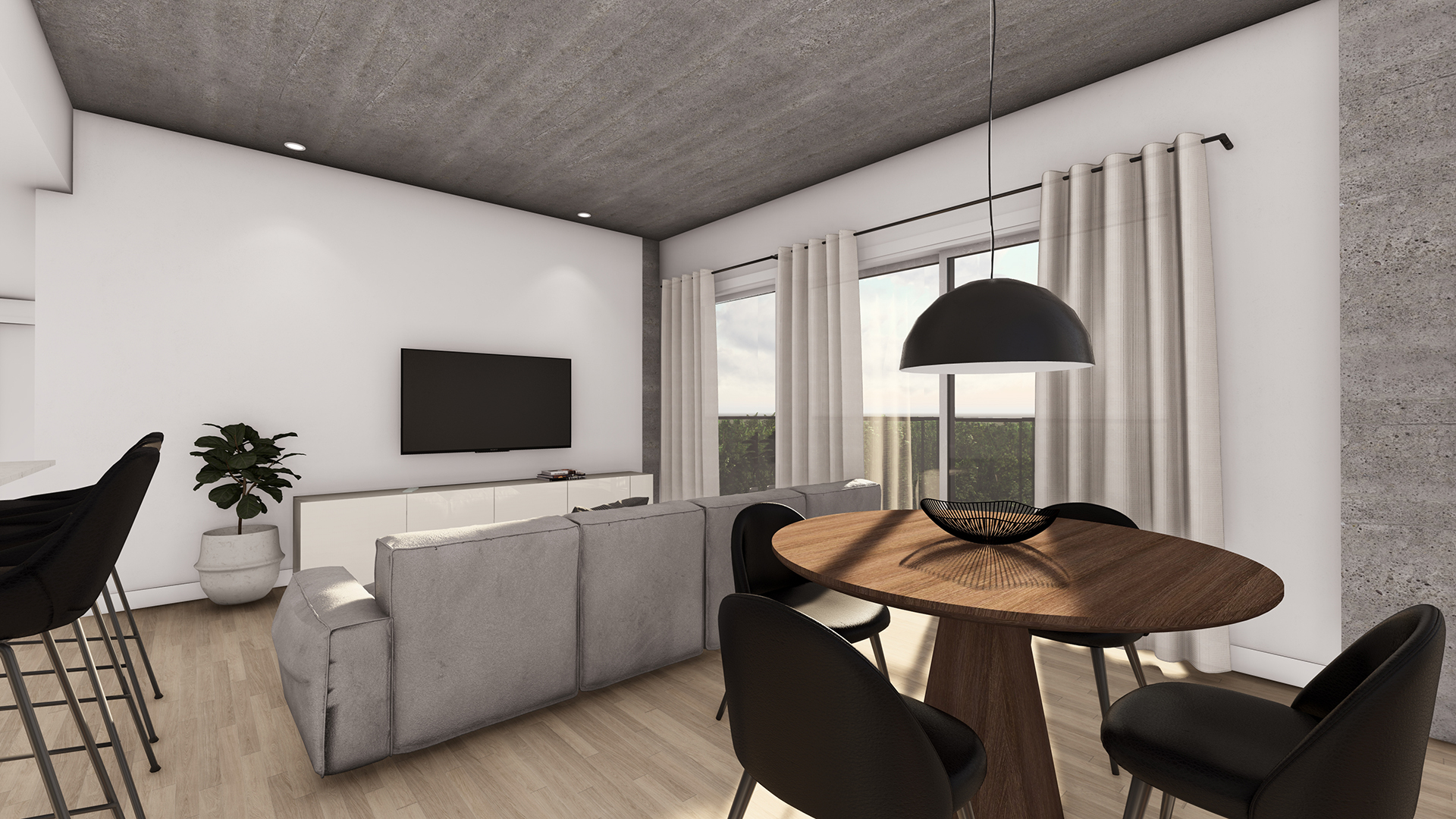 Logement foncé
